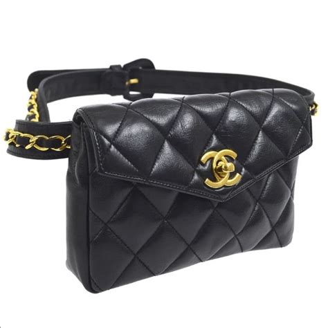 chanel chain medallion waist bum bag the real real|Chanel Chain Waist Bag .